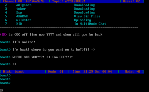 Masturbation Station Screen Capture Chat Circa 1996